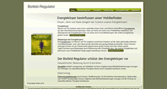 Desktop Screenshot of biofeldregulator.de