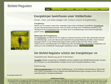 Tablet Screenshot of biofeldregulator.de